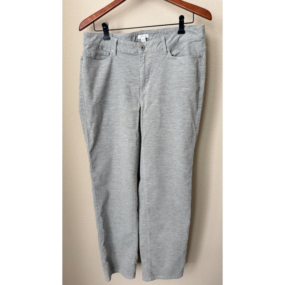 J.Jill Women's Size 16 Gray Corduroy Straight Leg Pants